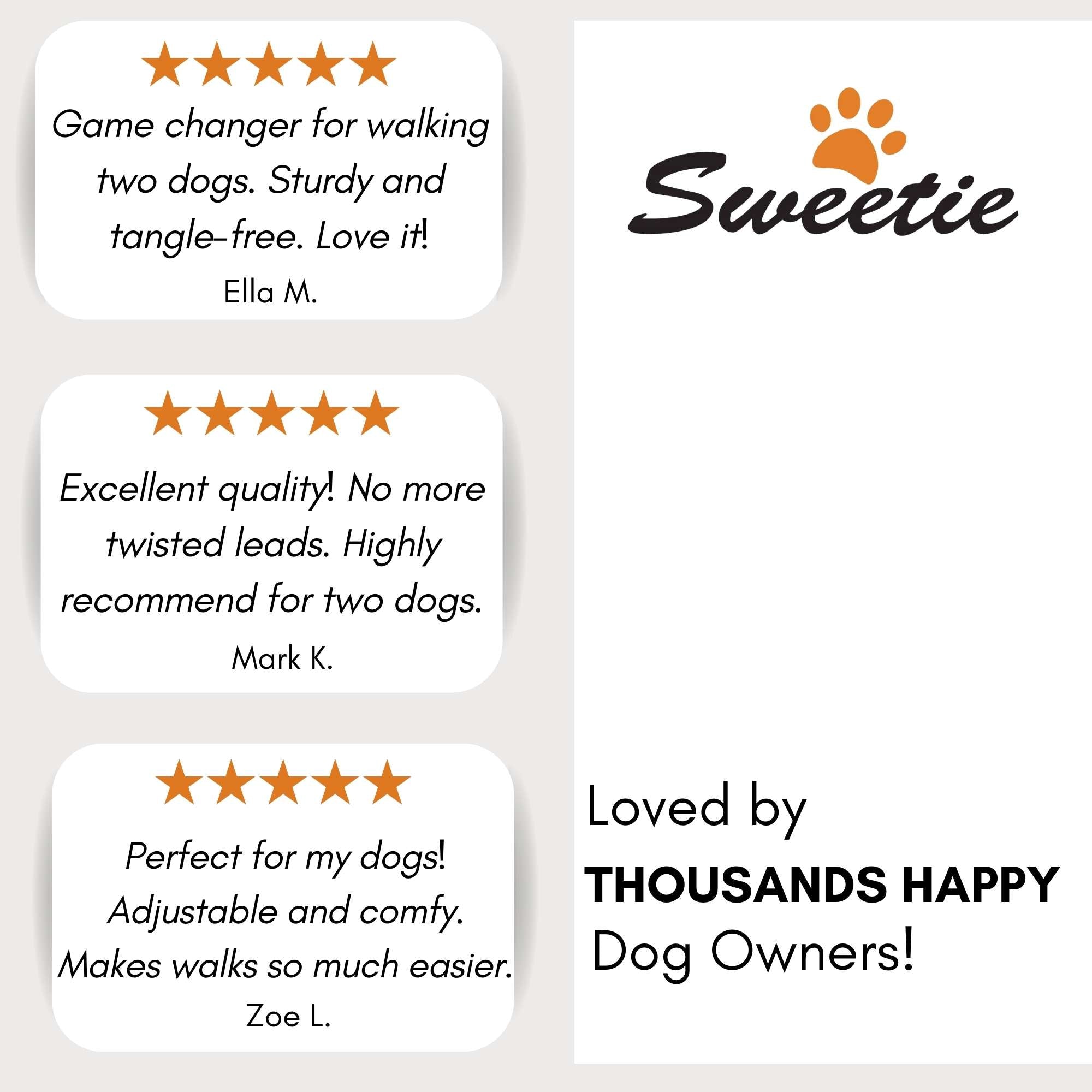 Double Dog Lead Adjustable - Sweetie