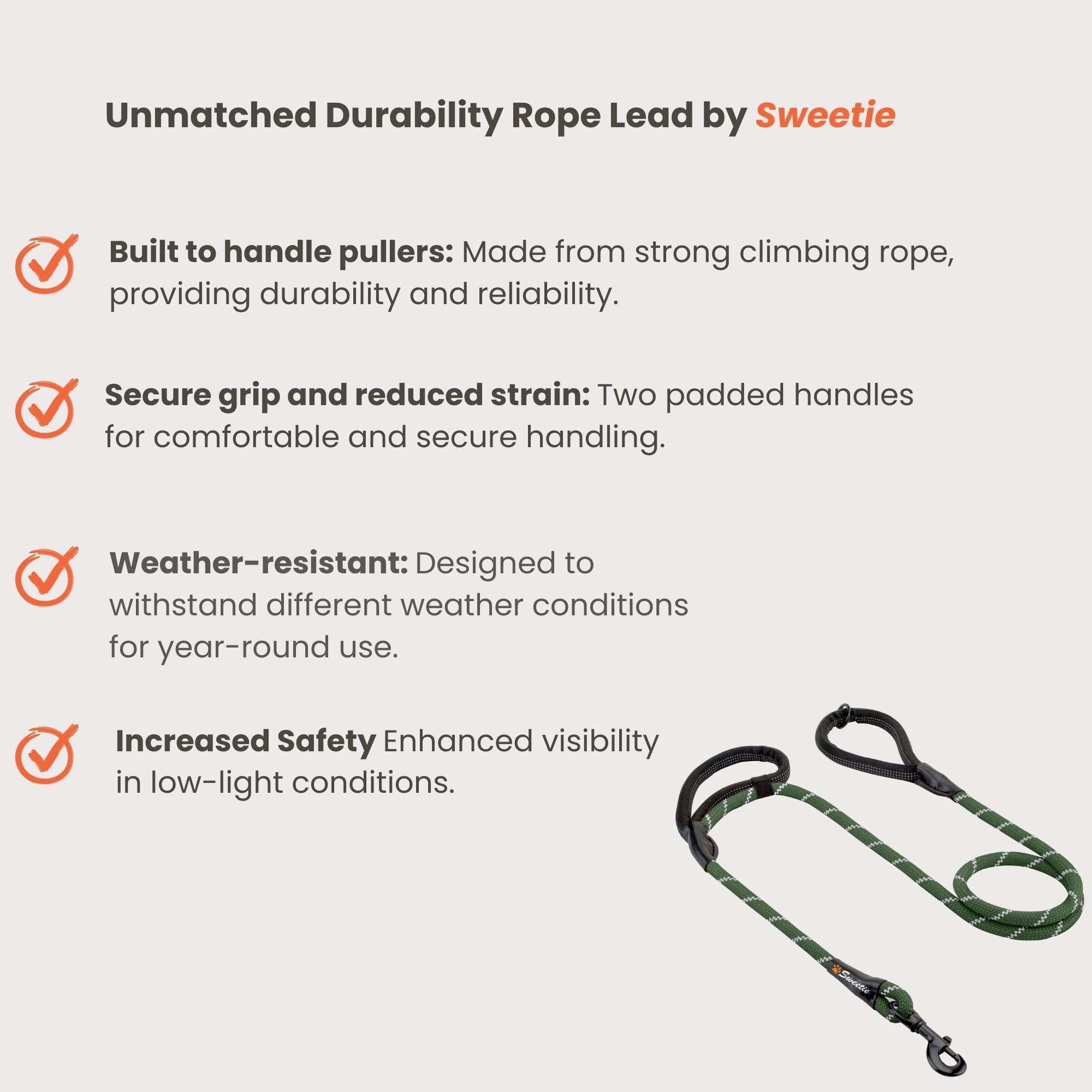 Green Rope Lead - Sweetie