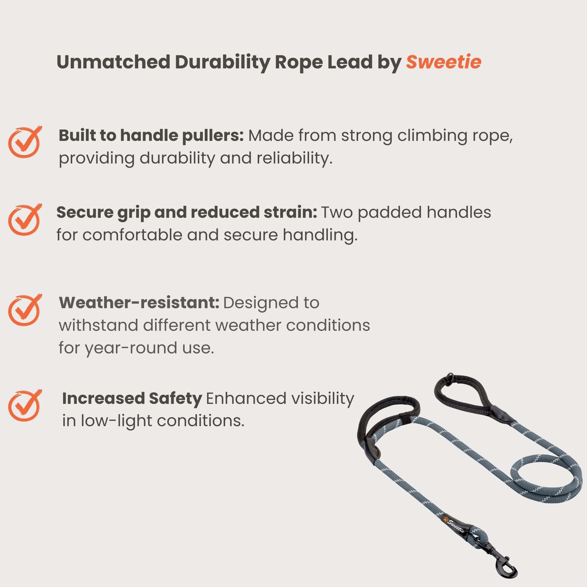 Grey Rope Lead - Sweetie