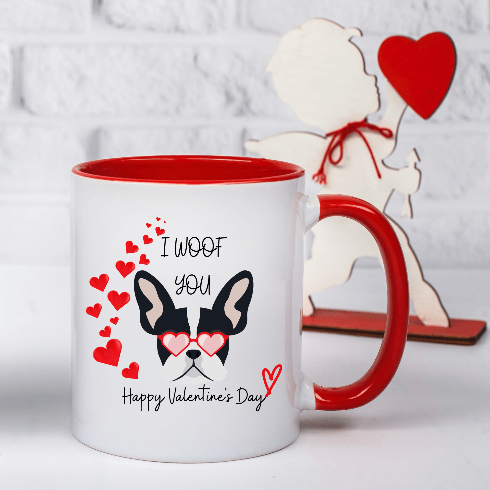 Happy Valentine's Day Mug - Frenchie Dog - Sweetie