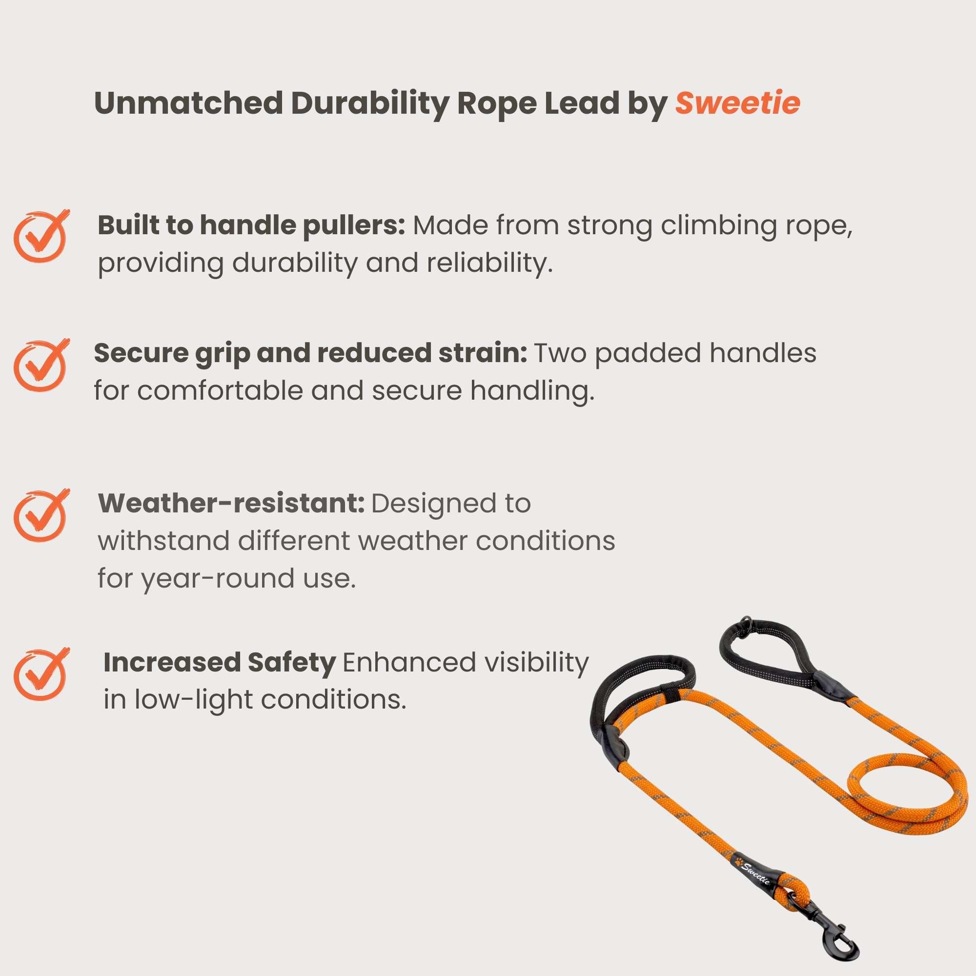 Orange Rope Lead - Sweetie