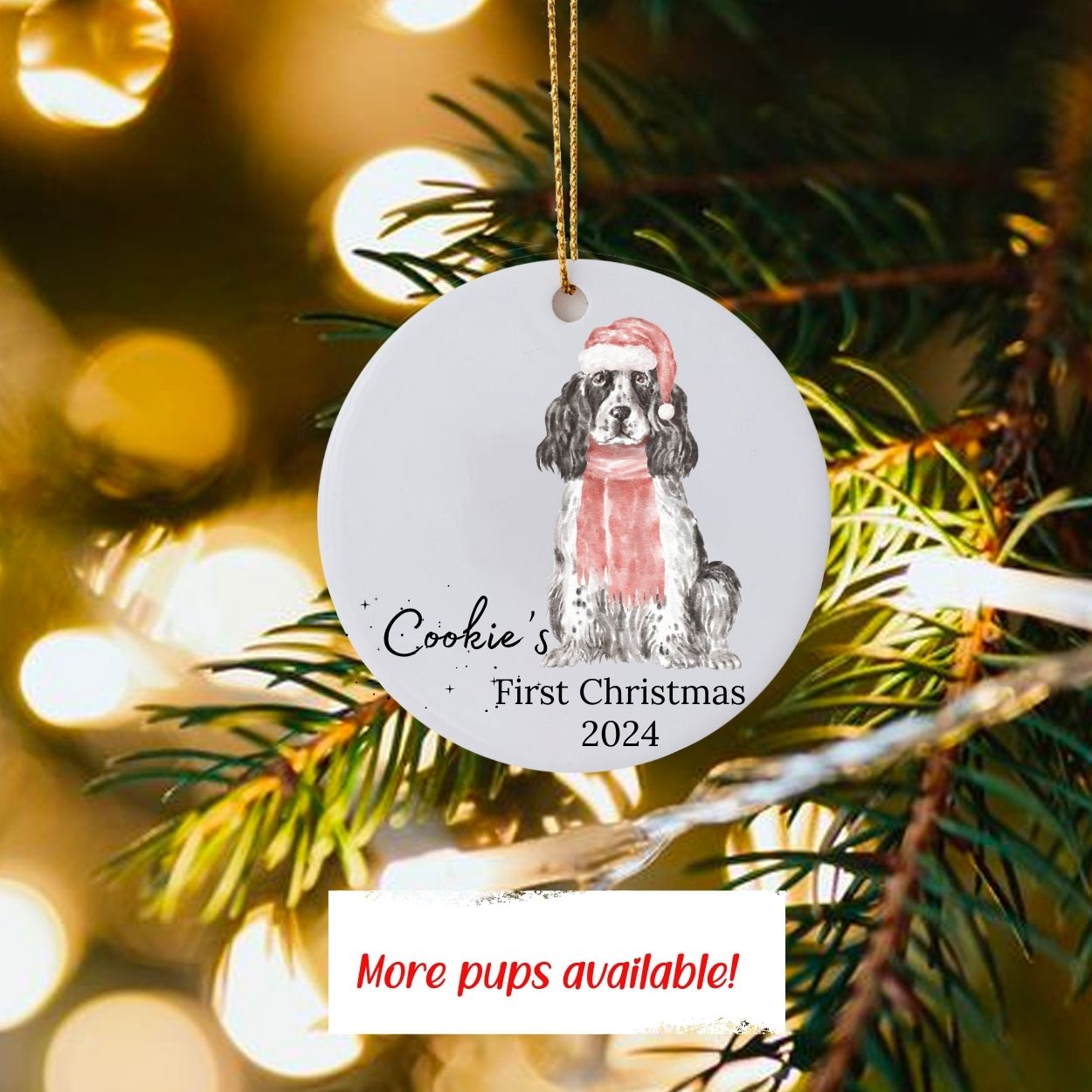 Personalised 1st Dog Christmas Ornament - Sweetie