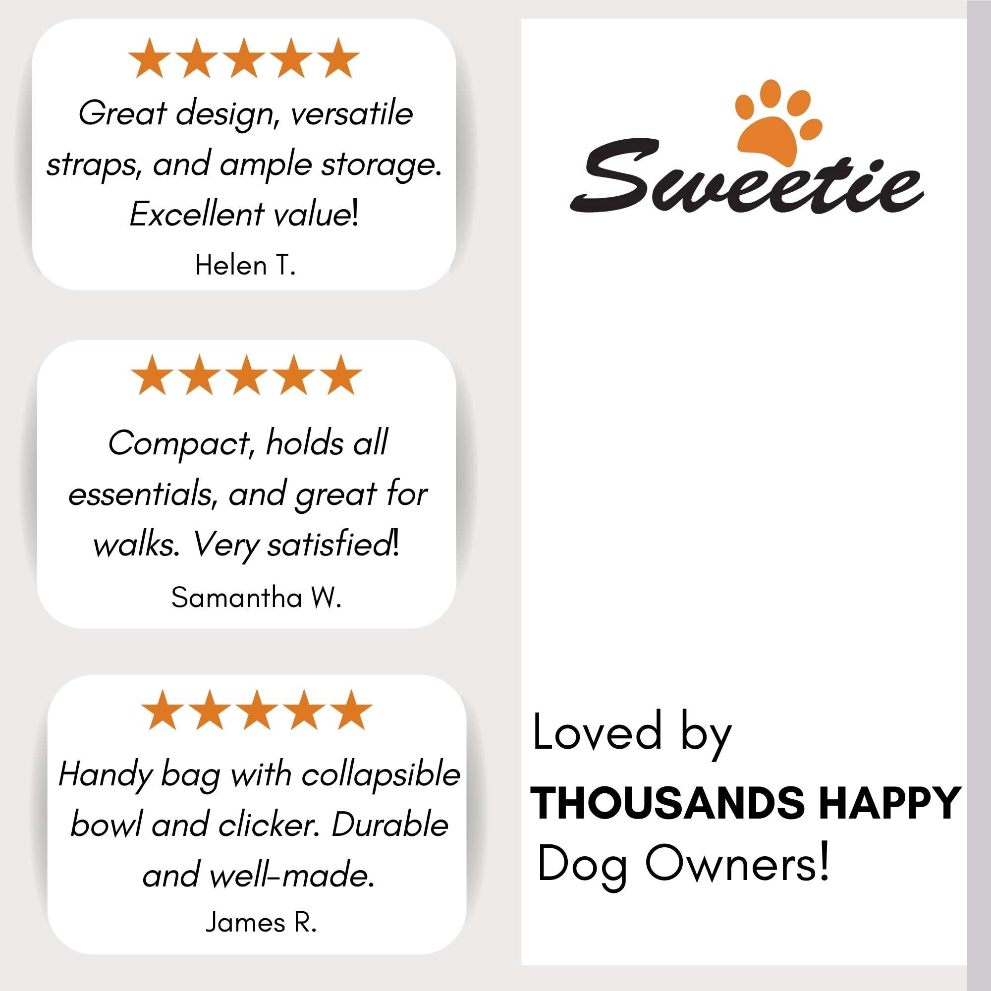 Premium Dog Treat Pouch Bag for Walking & Training - Sweetie