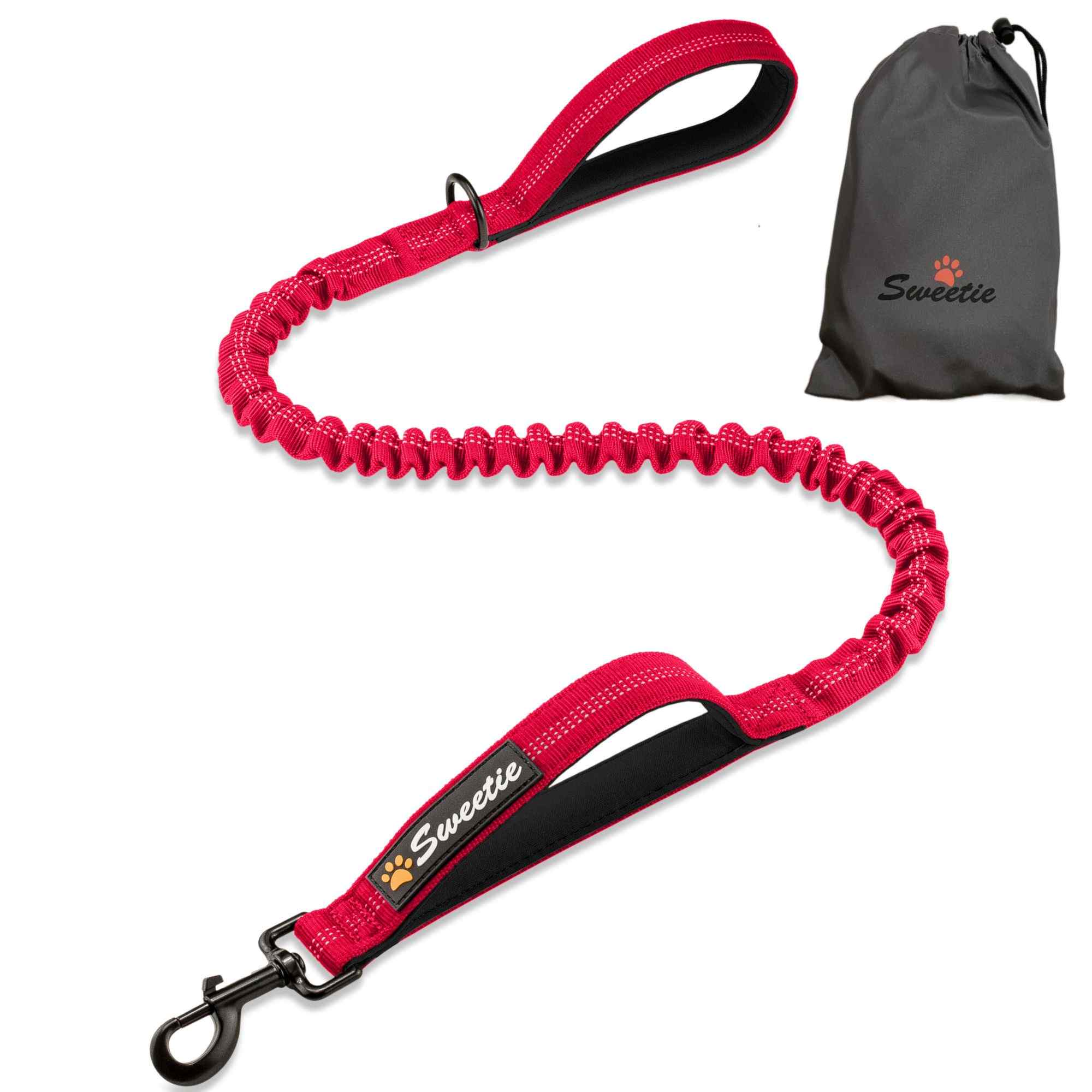 Premium Strong Bungee Lead - Red - Sweetie