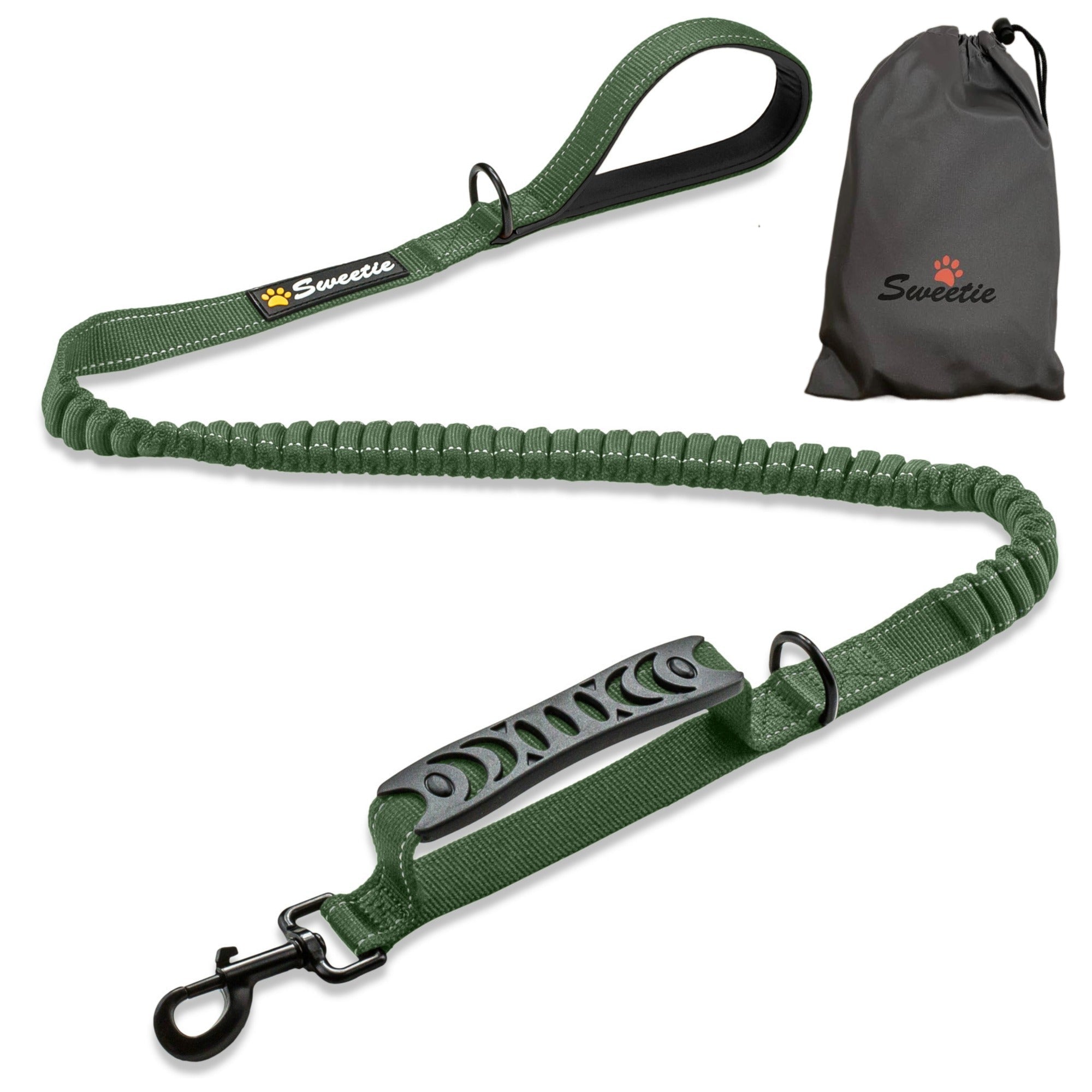 Shock - Absorbing Dog Lead - Green - Sweetie