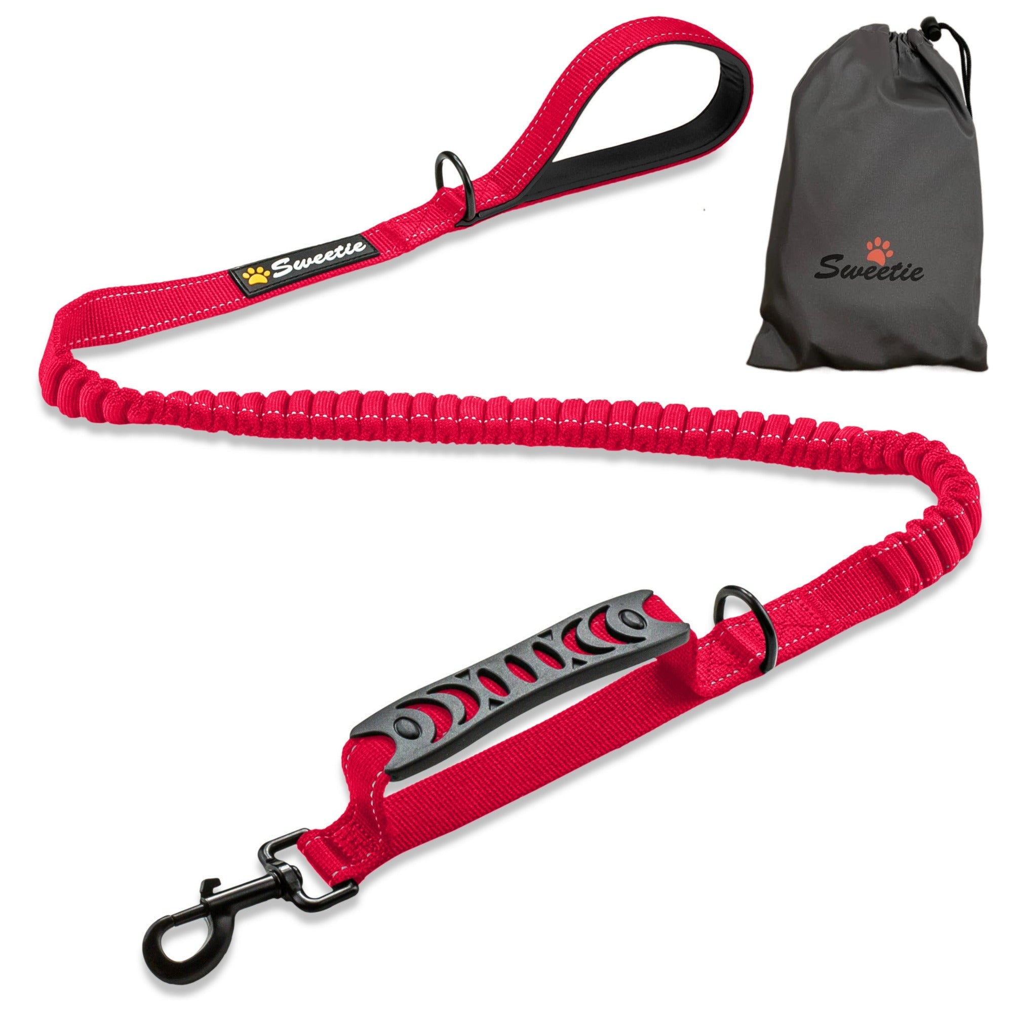 Shock - Absorbing Dog Lead - Red - Sweetie