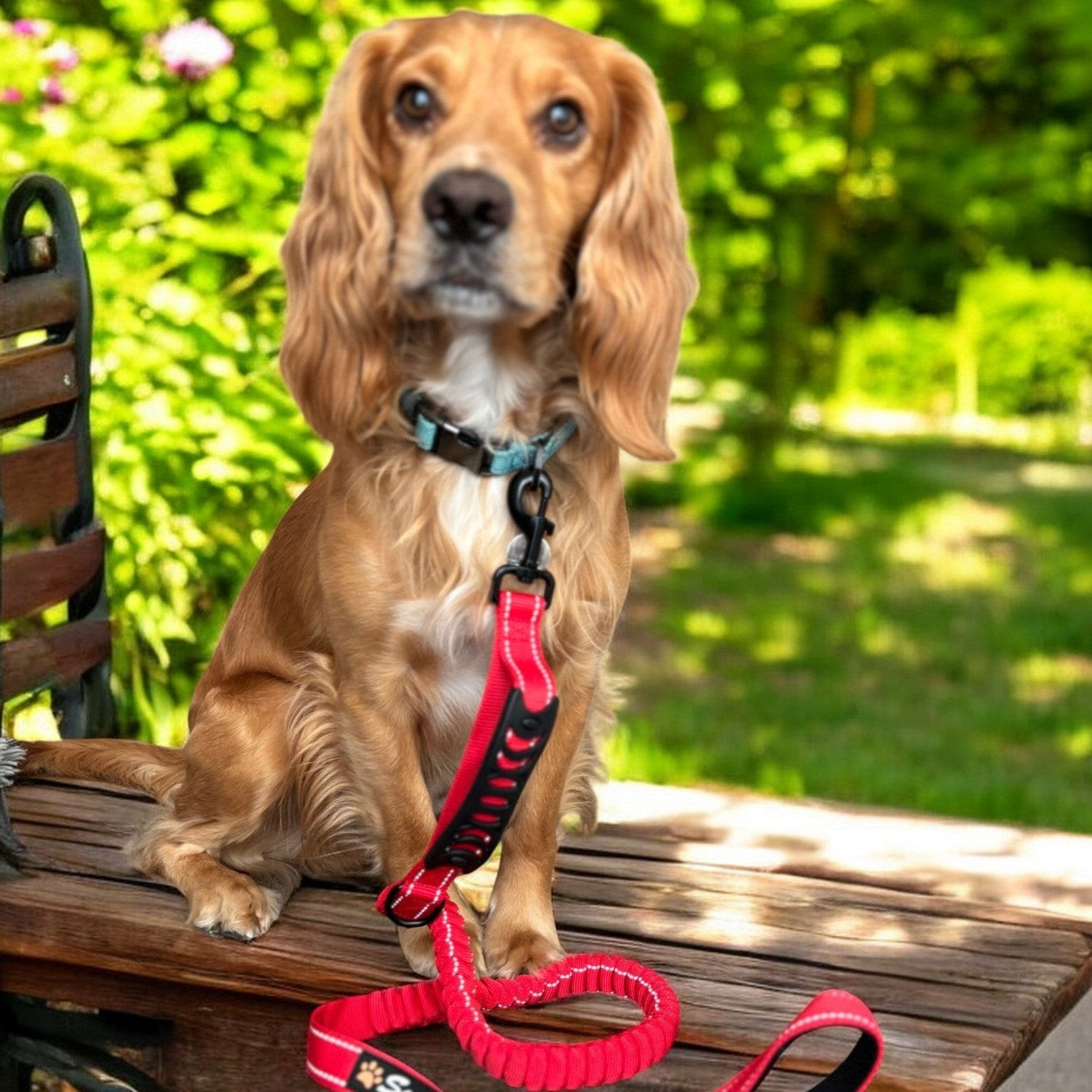 Shock - Absorbing Dog Lead - Red - Sweetie